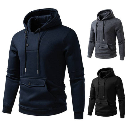 Comfortabele Hoodie met Diagonale Sluiting, Capuchon en Ruime Voorzak