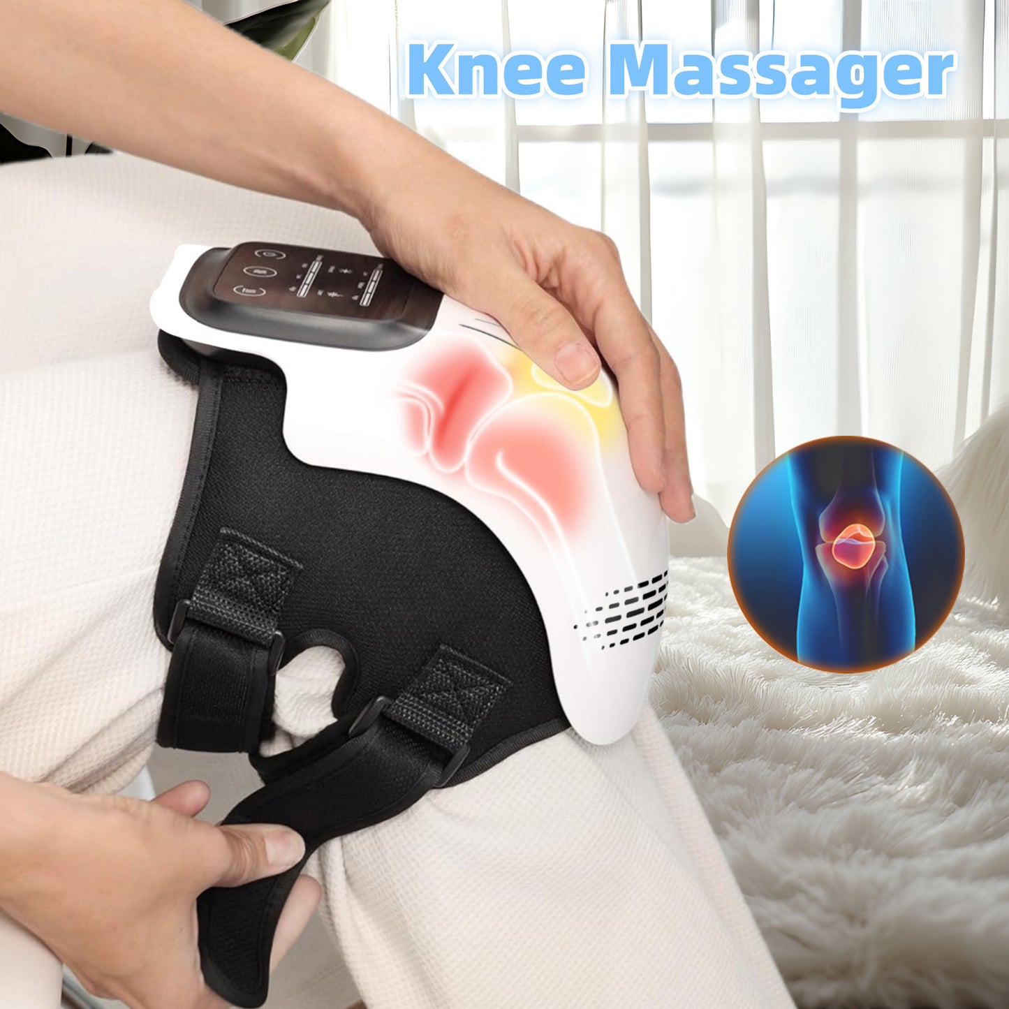 Intelligente Knie Massager – Elektrische Knie Massage met Warmte, Vibratie & Infrarood