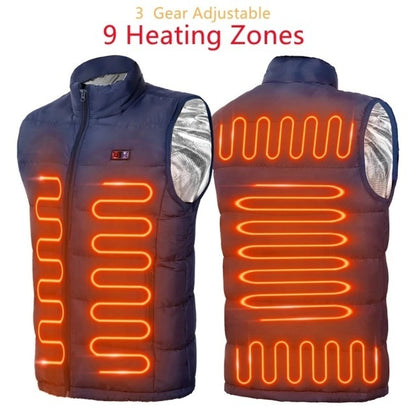 Men's Thickened 9-piece Heating Vest