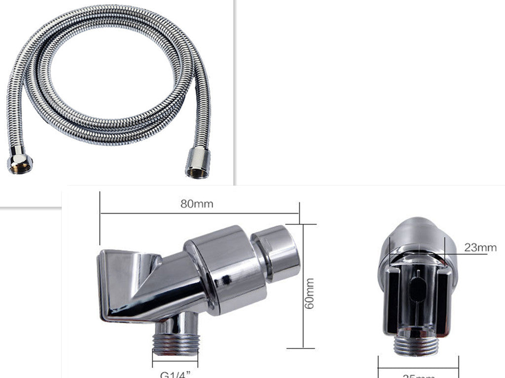 Turbo Douchekop met Propellertechnologie – Krachtige Hoge Druk Handdouche met Stopknop & Filter