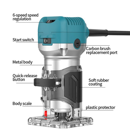 Edge Trimmer Electric Woodworking Tool For Grooving Edging And Hollowing